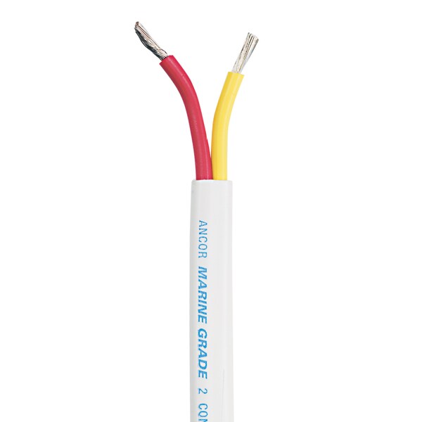 Primary Wire, Marine, 12 AWG, 2C C, White, Vinyl, Stranded, 600V, 100 ft.